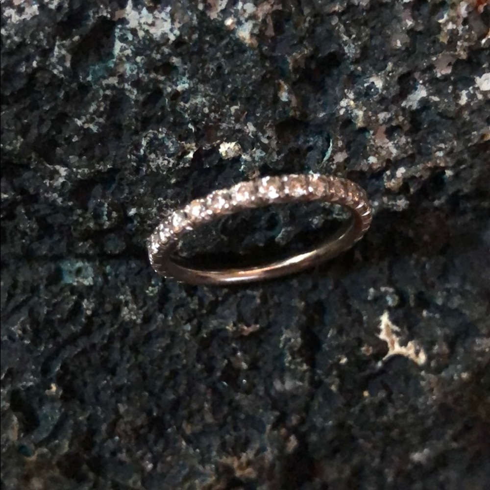 White gold diamond band